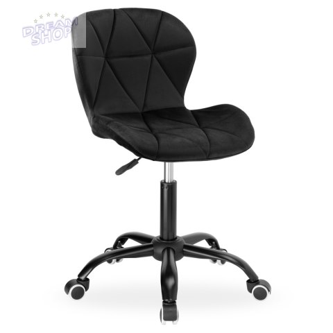 Fotel obrotowy na kółkach Spiner Black czarny velvet Fotel obrotowy na kółkach Spiner Black czarny velvet