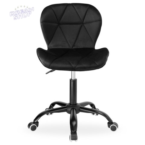 Fotel obrotowy na kółkach Spiner Black czarny velvet Fotel obrotowy na kółkach Spiner Black czarny velvet