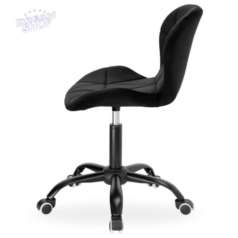 Fotel obrotowy na kółkach Spiner Black czarny velvet Fotel obrotowy na kółkach Spiner Black czarny velvet