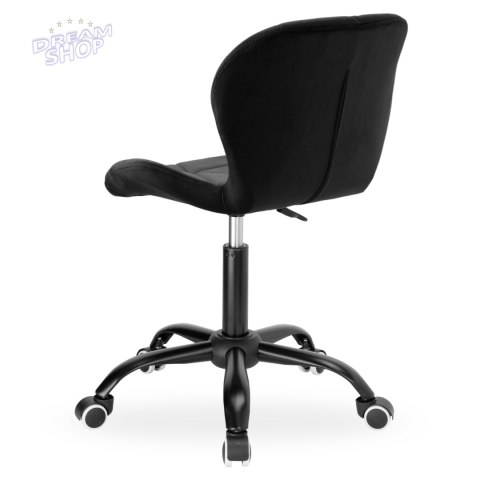 Fotel obrotowy na kółkach Spiner Black czarny velvet Fotel obrotowy na kółkach Spiner Black czarny velvet