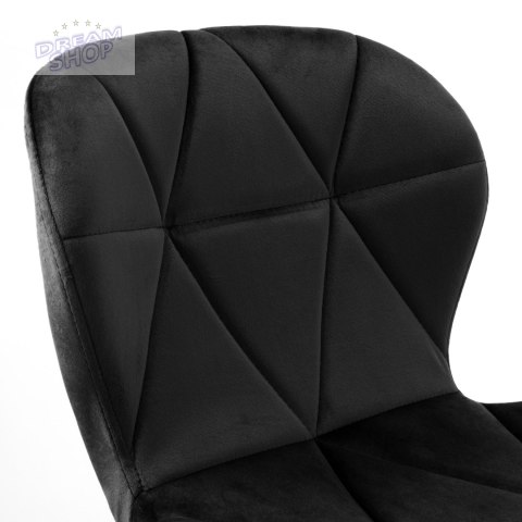 Fotel obrotowy na kółkach Spiner Black czarny velvet Fotel obrotowy na kółkach Spiner Black czarny velvet