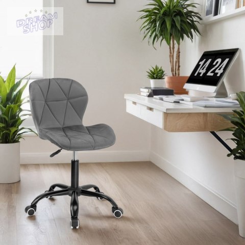 Fotel obrotowy na kółkach Spiner Black grafitowy velvet Fotel obrotowy na kółkach Spiner Black grafitowy velvet