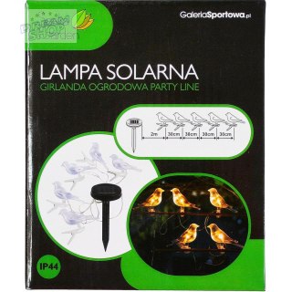 LAMPA SOLARNA GIRLANDA OGRODOWA PARTY LIGHT PTASZKI 5LED