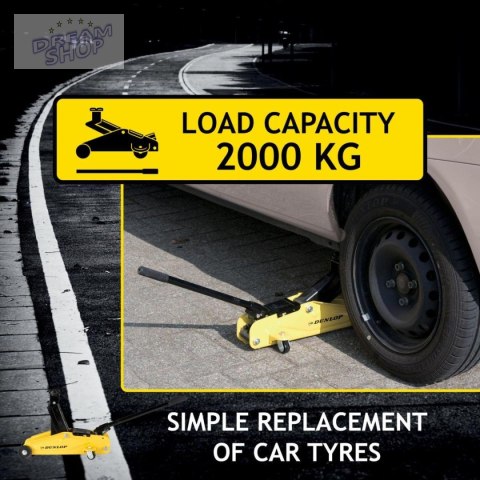 PODNOŚNIK SAMOCHODOWY LEWAREK HYDRAULICZNY ŻABA DUNLOP 2000KG PODNOŚNIK SAMOCHODOWY LEWAREK HYDRAULICZNY ŻABA DUNLOP 2000KG