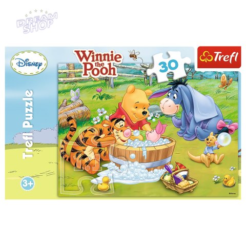 Puzzle Disney Kubuś Puchatek 30 el. Kąpiel Prosiaczka 18198