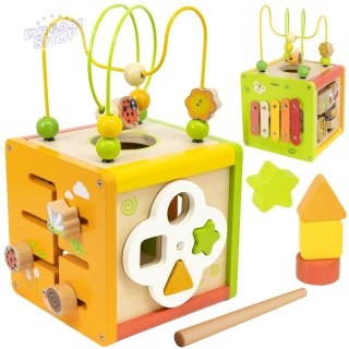 VIGA Drewniana Kostka Edukacyjna 5w1