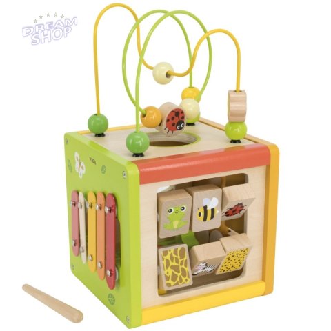 VIGA Drewniana Kostka Edukacyjna 5w1 VIGA Drewniana Kostka Edukacyjna 5w1