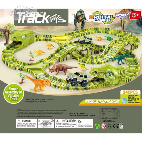 WOOPIE Tor Samochodowy XXL Dinozaury 240 el. WOOPIE Tor Samochodowy XXL Dinozaury 240 el.