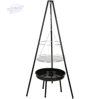 GRILL OGRODOWY WISZĄCY NA TRÓJNOGU 52CM