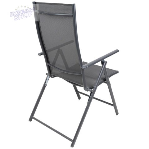 KRZESŁO OGRODOWE 57x68x106CM 2xTEXTLINE 7-POZYCYJNE KPL.2SZT