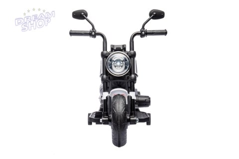 Motorek Chopper FASTER na akumulator dla dzieci Biały + Radio FM + Panel audio + LED Motorek Chopper FASTER na akumulator dla dzieci Biały + Radio FM + Panel audio + LED