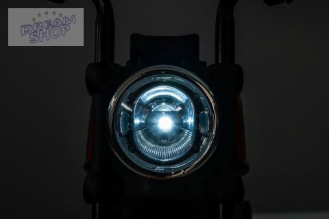 Motorek Chopper FASTER na akumulator dla dzieci Biały + Radio FM + Panel audio + LED Motorek Chopper FASTER na akumulator dla dzieci Biały + Radio FM + Panel audio + LED
