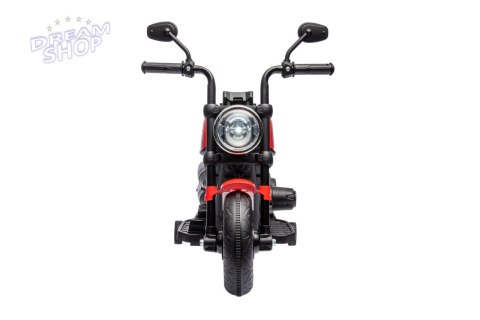 Motorek Chopper FASTER na akumulator dla dzieci Czerwony + Radio FM + Panel audio + LED Motorek Chopper FASTER na akumulator dla dzieci Czerwony + Radio FM + Panel audio + LED