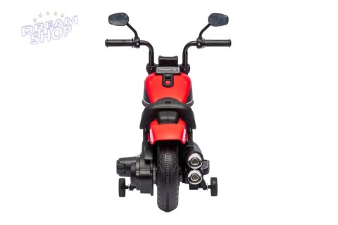 Motorek Chopper FASTER na akumulator dla dzieci Czerwony + Radio FM + Panel audio + LED Motorek Chopper FASTER na akumulator dla dzieci Czerwony + Radio FM + Panel audio + LED