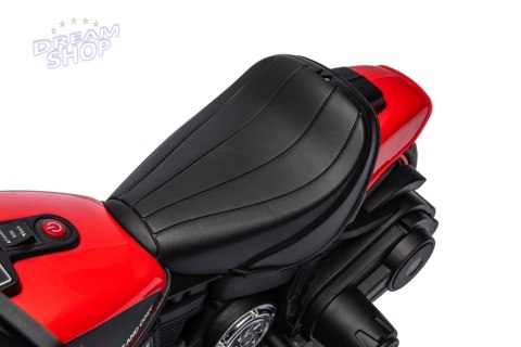 Motorek Chopper FASTER na akumulator dla dzieci Czerwony + Radio FM + Panel audio + LED Motorek Chopper FASTER na akumulator dla dzieci Czerwony + Radio FM + Panel audio + LED