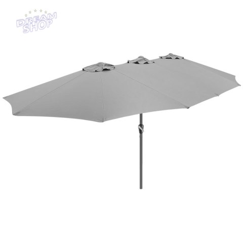 PARASOL OGRODOWY XXXL 2.7x4.6M SZARY SASKA GARDEN