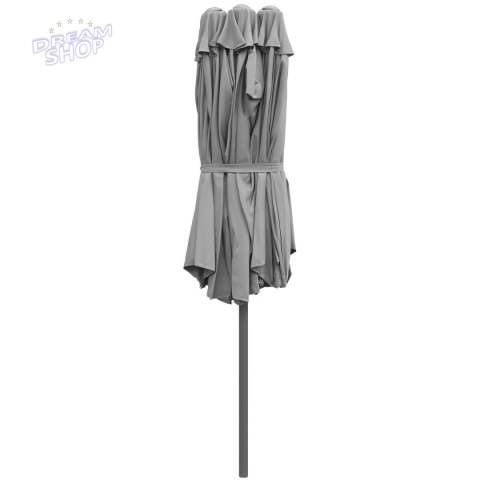 PARASOL OGRODOWY XXXL 2.7x4.6M SZARY SASKA GARDEN