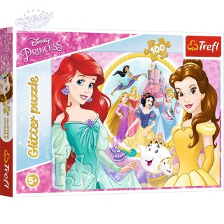 Puzzle - 100 Glitter - Wspomnienia Belli i Arielki / Disney Princess Trefl 14819