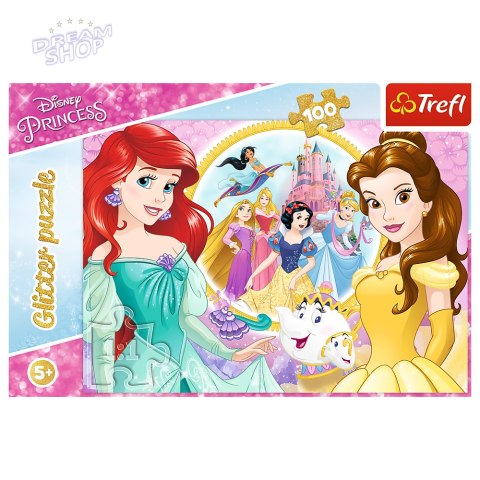 Puzzle - 100 Glitter - Wspomnienia Belli i Arielki / Disney Princess Trefl 14819 Puzzle - 100 Glitter - Wspomnienia Belli i Arielki / Disney Princess Trefl 14819