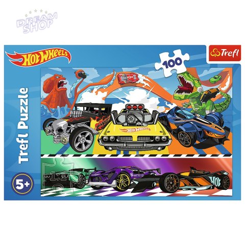 Puzzle - 100 - Pędzące samochody - Hot Wheels Trefl 16466