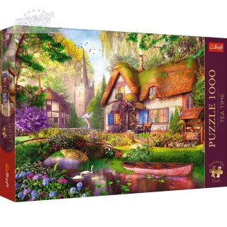 Puzzle- 1000 Premium Plus - Tea Time: Urocza chatka w lesie Trefl 10804