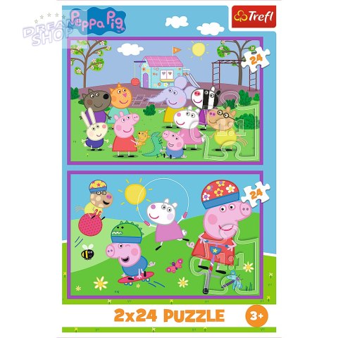 Puzzle - 2x24 - Peppa na placu zabaw - Peppa Pig 34435 Puzzle - 2x24 - Peppa na placu zabaw - Peppa Pig 34435