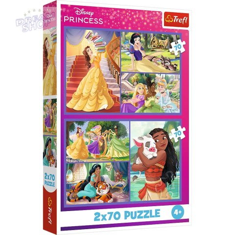 Puzzle - 2x70 - Bajkowe dni - Disney Princess 34440