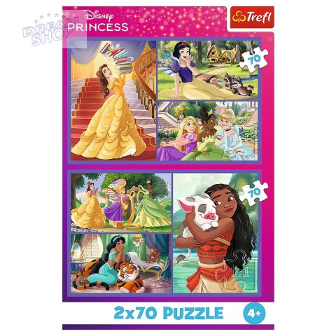 Puzzle - 2x70 - Bajkowe dni - Disney Princess 34440