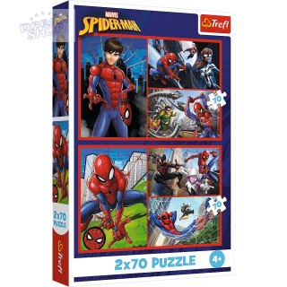 Puzzle - 2x70 - Pajęcze historie - Disney Marvel Spiderman Trefl 34443