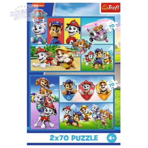Puzzle - 2x70 - Psi Patrol rządzi Trefl 34441