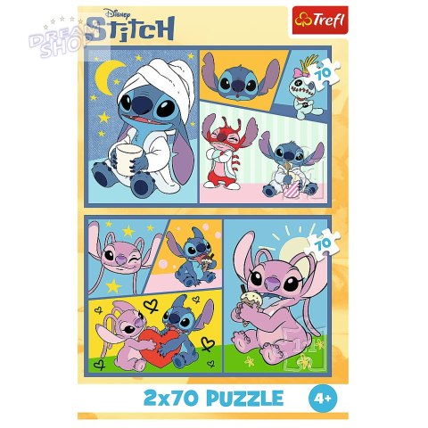 Puzzle - 2x70 - Ze Stitchem nie ma nudy - Disney Lilo and Stitch Trefl 34444 Puzzle - 2x70 - Ze Stitchem nie ma nudy - Disney Lilo and Stitch Trefl 34444