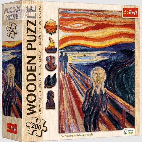Puzzle - 200 Puzzle Drewniane - Krzyk - Trefl 20252 Puzzle - 200 Puzzle Drewniane - Krzyk - Trefl 20252