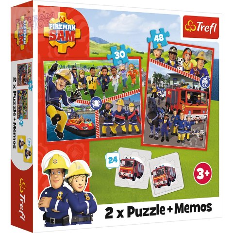 Puzzle - 2w1 + memos - Drużyna Strażaka Sama Trefl 93334 Puzzle - 2w1 + memos - Drużyna Strażaka Sama Trefl 93334