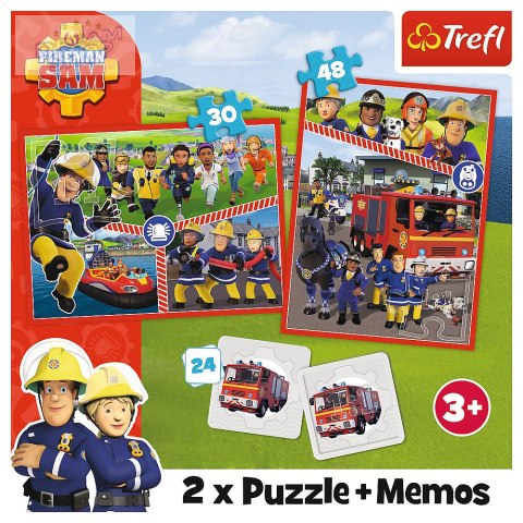 Puzzle - 2w1 + memos - Drużyna Strażaka Sama Trefl 93334 Puzzle - 2w1 + memos - Drużyna Strażaka Sama Trefl 93334