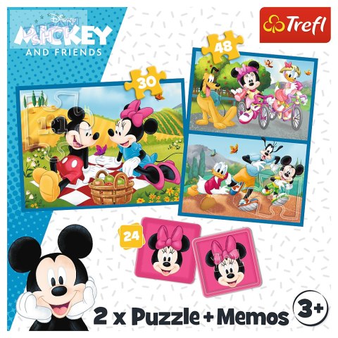 Puzzle - 2w1 + memos - Poznaj bohaterów Disney Trefl 93344