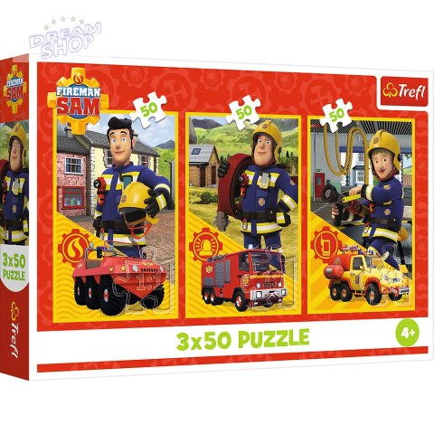 Puzzle - 3x50 - Ekipa z remizy Strażak Sam Trefl 34880