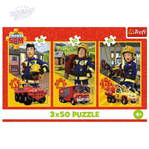 Puzzle - 3x50 - Ekipa z remizy Strażak Sam Trefl 34880