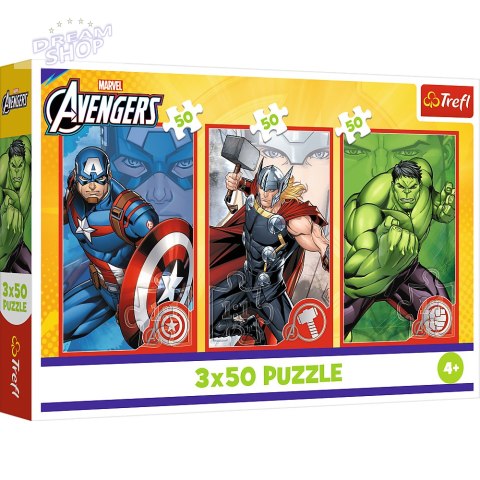 Puzzle - 3x50 - Twój bohater / Disney Marvel The Avengers Trefl 34891