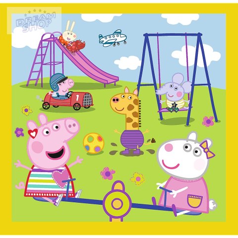 Puzzle - 3w1 - Wesoły dzień Peppy - Peppa Pig Trefl 34849