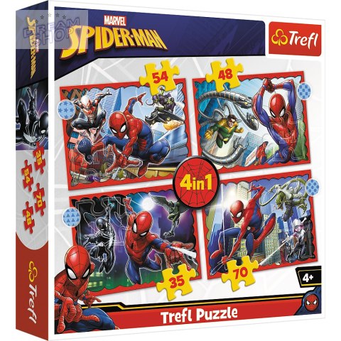 Puzzle - 4w1 - Bohaterski Spider-Man Trefl 34384
