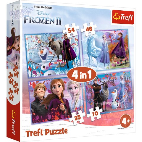 Puzzle - 4w1 - Podróż w nieznane / Disney Frozen Trefl 34323