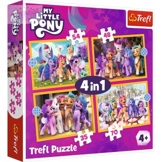 Puzzle - 4w1 - Poznaj kucyki Pony My Little Pony Trefl 34624