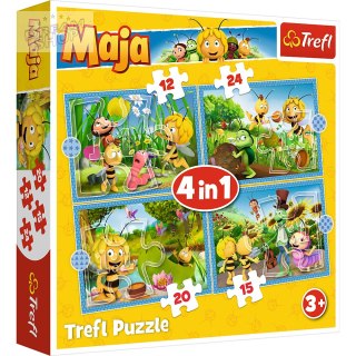 Puzzle - 4w1 - Przygody Pszczółki Mai Trefl 34356