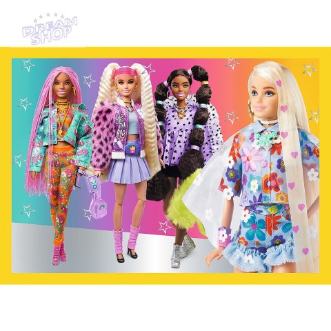 Puzzle - 4w1 - Wesoły świat Barbie / Mattel, Barbie 34626 Puzzle - 4w1 - Wesoły świat Barbie / Mattel, Barbie 34626