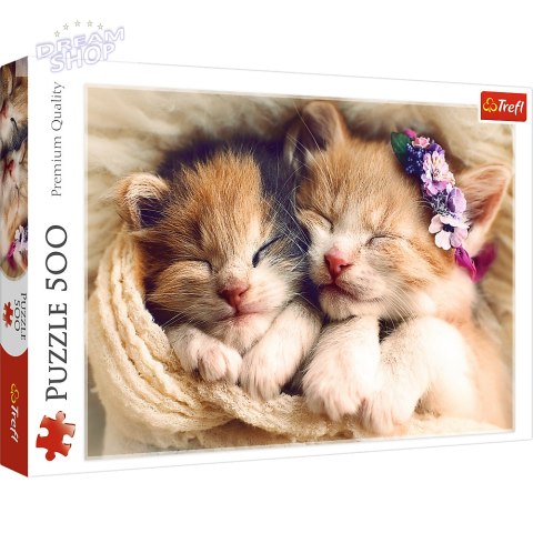 Puzzle 500 el. Śpiące kotki Trefl 37271