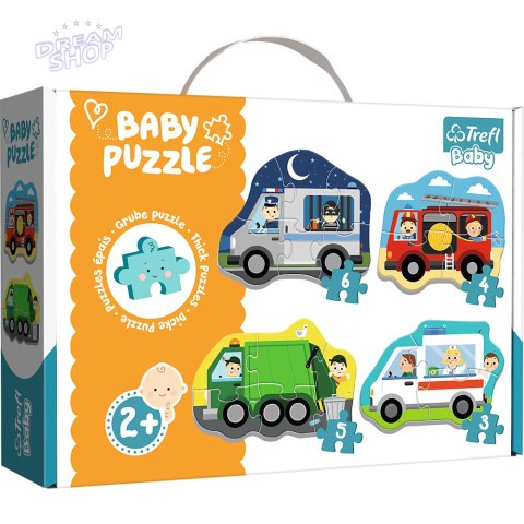 Puzzle - Baby Classic - Pojazdy i zawody / Trefl Baby 36071 Puzzle - Baby Classic - Pojazdy i zawody / Trefl Baby 36071