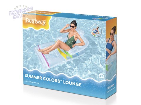 Bestway Dmuchany fotel Leżak Materac do wody z oparciem 165cm 90 kg 43011 Bestway Dmuchany fotel Leżak Materac do wody z oparciem 165cm 90 kg 43011