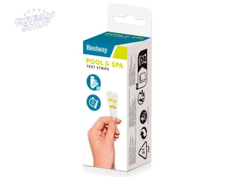 Bestway tester paski pH, zasadowość wody, poziomo chloru 58142 Bestway tester paski pH, zasadowość wody, poziomo chloru 58142