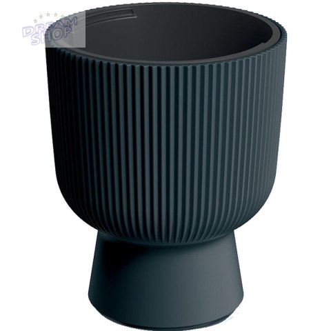 DONICZKA DO KWIATÓW MILLY NA NODZE ŚR 24CM ANTRACYT