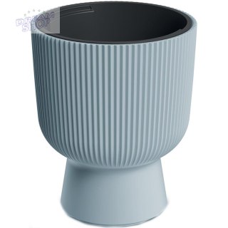 DONICZKA DO KWIATÓW MILLY NA NODZE ŚR 24CM JASNY SZARY